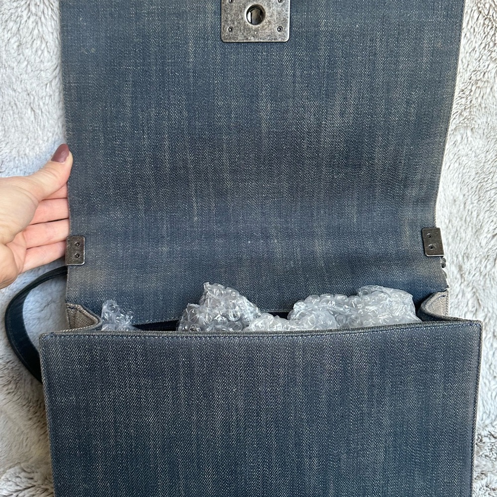 Sold on fb. Medium Denim Chevron Boy Bag crossbody - Picture 13 of 17